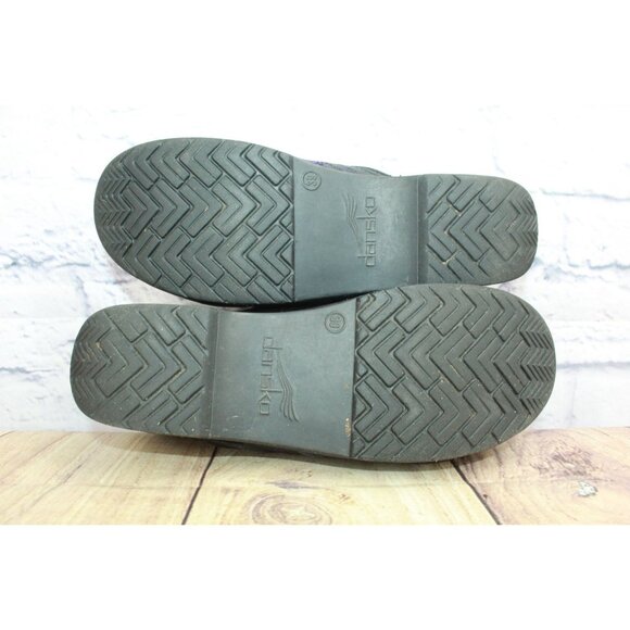 Dansko Women's Size 39 US 9 Slip-On Clogs Shoes Black Leather Embroidered - Picture 9 of 9